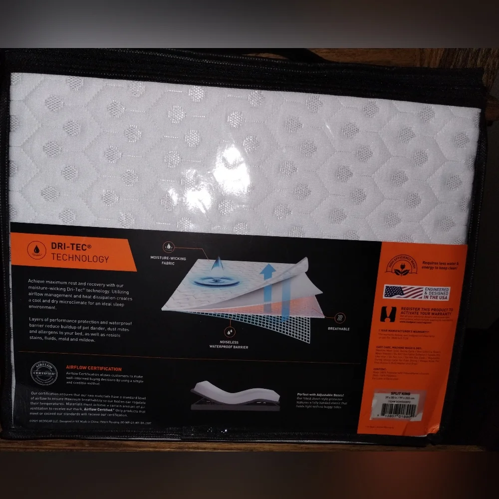 bedgear split-king mattress protector-Brand New!